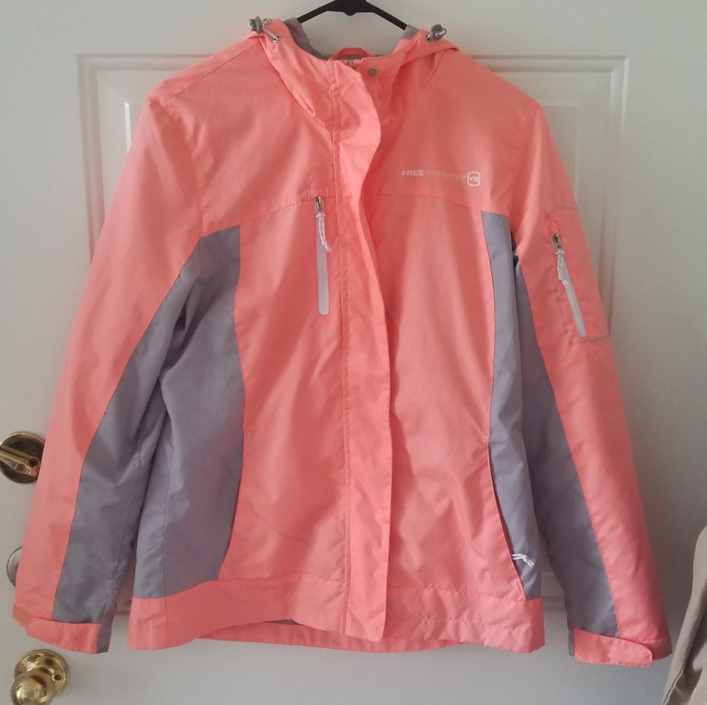 Bright Coral Rain Jacket